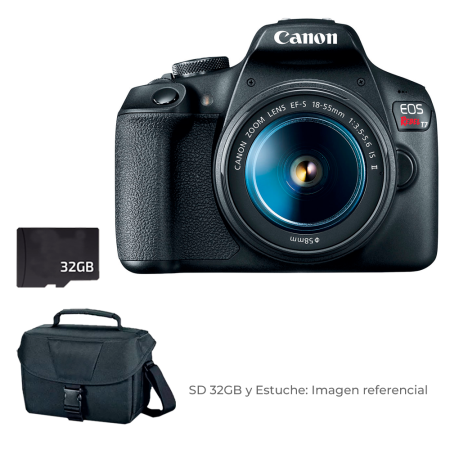 Canon EOS Reflex SL3 DSLR con lente 18-55mm + 50 MM STM + Estuche + SD32 GB Canon EOS Reflex SL3 DSLR con lente 18-55mm + 50 MM STM + Estuche + SD32 GB