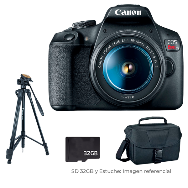 Canon EOS Rebel T8i  DSLR con lente 18-55mm + Estuche +  SD32gb
