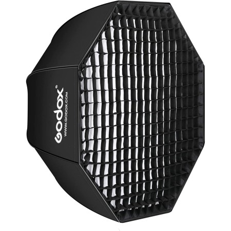 softbox octogonal GODOX SB-UE120 120CM montura bowens armado rápido con grilla softbox octogonal GODOX SB-UE120 120CM montura bowens armado rápido con grilla