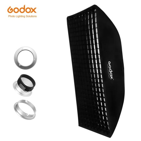 softbox strip GODIX SB- FW- 35x160 cm armado clásico montura bowens con grilla softbox strip GODIX SB- FW- 35x160 cm armado clásico montura bowens con grilla
