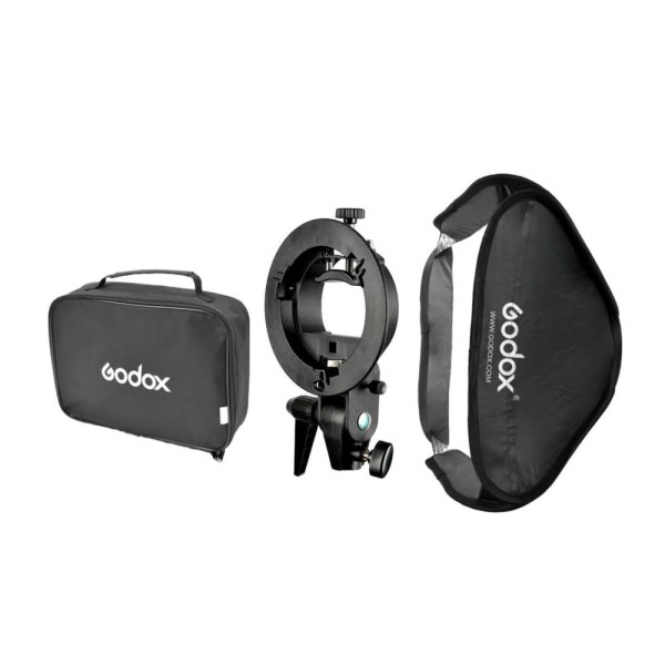 softbox plegable 60x60 GODOX SGUV 60X60 (bracket s2 y 2 telas difusoras)
