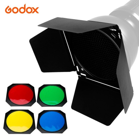 Bardoor BD-04 GODOX (para montura bowens incluye grilla ,aletas y 4 gel de colores) Bardoor BD-04 GODOX (para montura bowens incluye grilla ,aletas y 4 gel de colores)